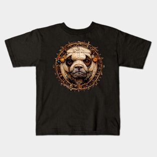 Bulldog Surreal Steampunk Artwork, Dog Lover Kids T-Shirt